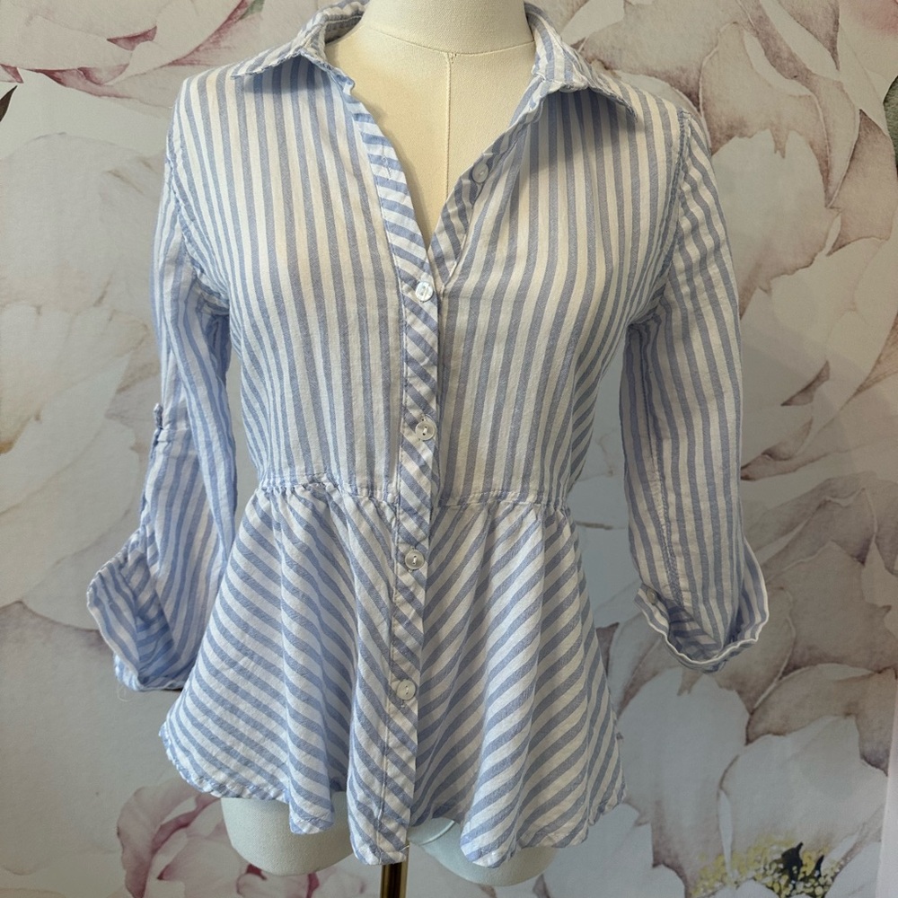 Blue Striped Women's Top
